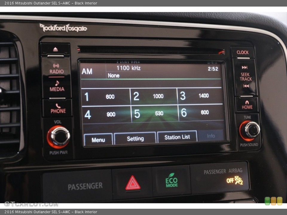 Black Interior Audio System for the 2016 Mitsubishi Outlander SEL S-AWC #141043467