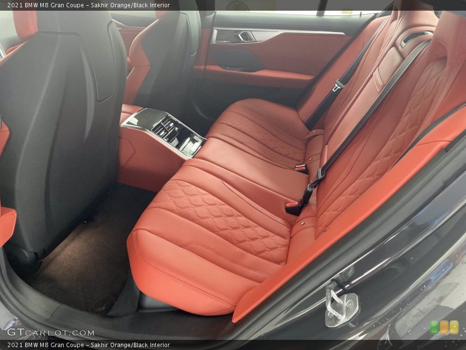 Sakhir Orange/Black Interior Rear Seat for the 2021 BMW M8 Gran Coupe #141043608