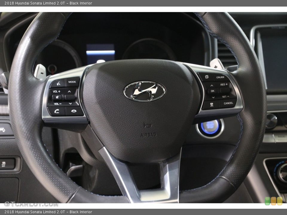 Black Interior Steering Wheel for the 2018 Hyundai Sonata Limited 2.0T #141043902