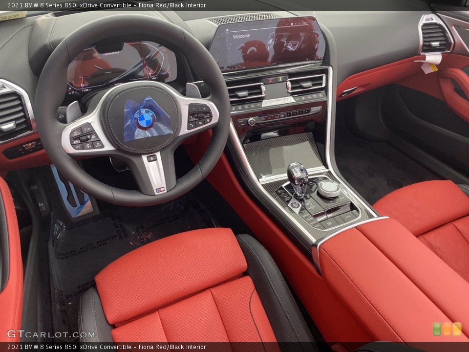 Fiona Red/Black Interior Photo for the 2021 BMW 8 Series 850i xDrive Convertible #141048704