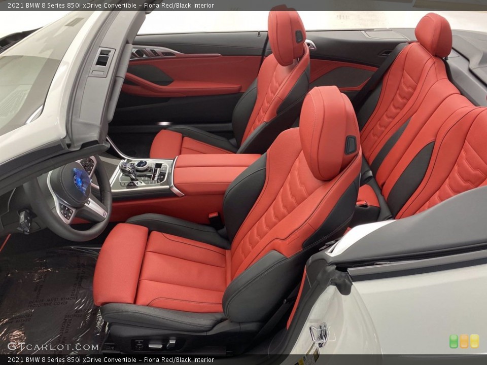 Fiona Red/Black Interior Rear Seat for the 2021 BMW 8 Series 850i xDrive Convertible #141049170