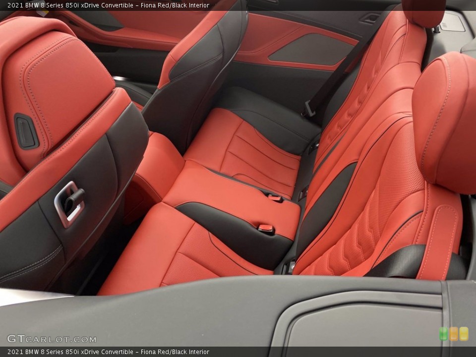 Fiona Red/Black Interior Rear Seat for the 2021 BMW 8 Series 850i xDrive Convertible #141049200