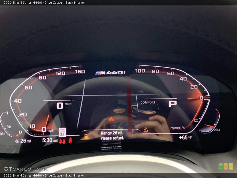 Black Interior Gauges for the 2021 BMW 4 Series M440i xDrive Coupe #141051399