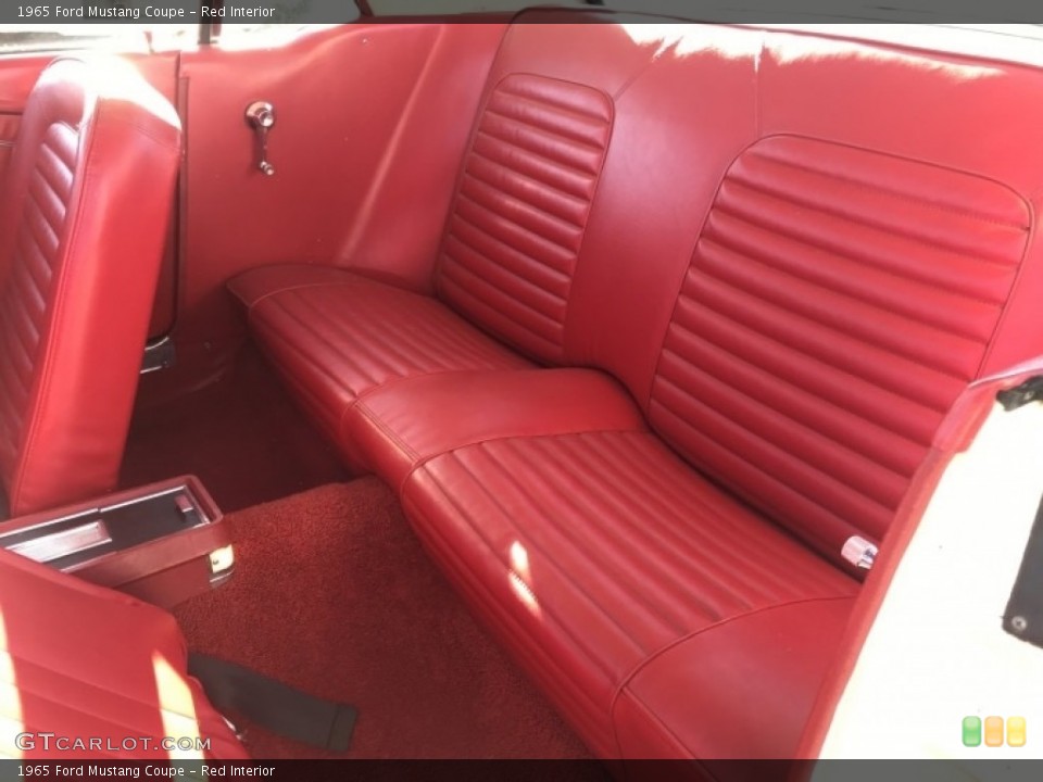 Red Interior Rear Seat for the 1965 Ford Mustang Coupe #141054054