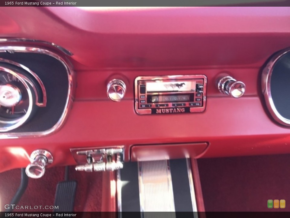 Red Interior Audio System for the 1965 Ford Mustang Coupe #141054396