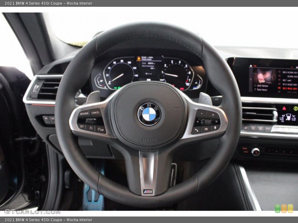 Mocha Interior Steering Wheel for the 2021 BMW 4 Series 430i Coupe #141055521