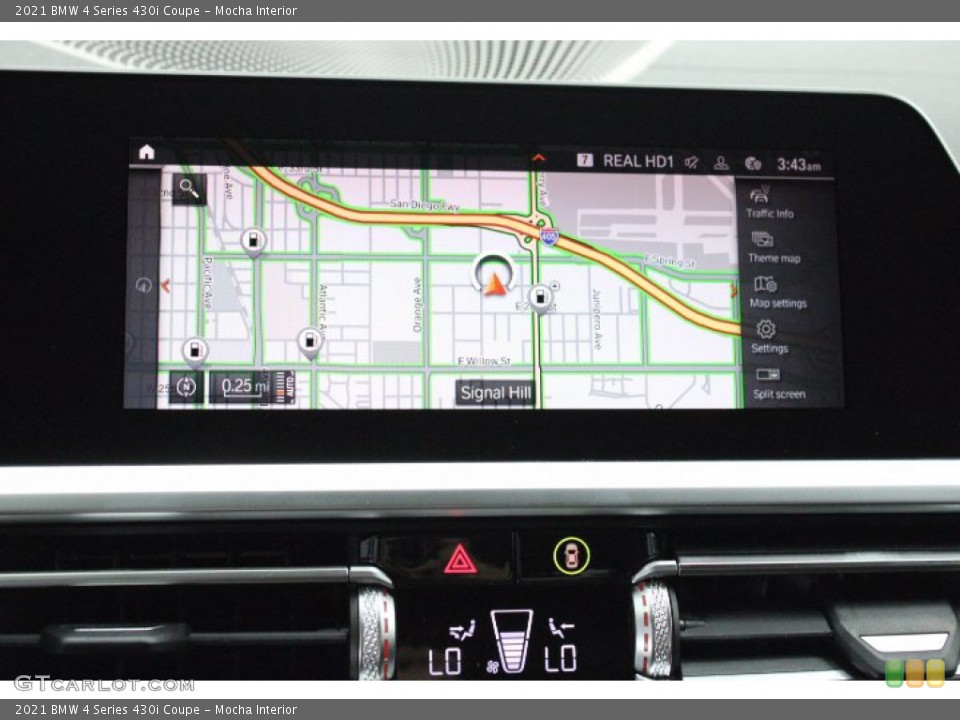 Mocha Interior Navigation for the 2021 BMW 4 Series 430i Coupe #141055587