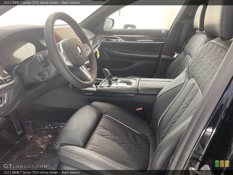 Black Interior Front Seat for the 2021 BMW 7 Series 750i xDrive Sedan #141059019