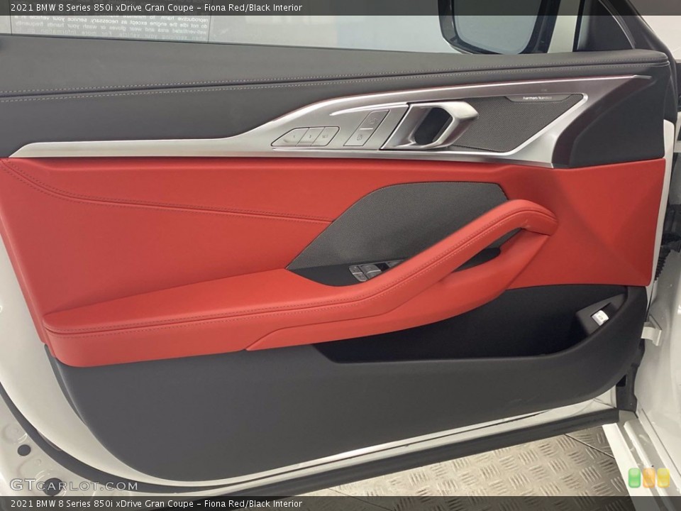 Fiona Red/Black Interior Door Panel for the 2021 BMW 8 Series 850i xDrive Gran Coupe #141059730