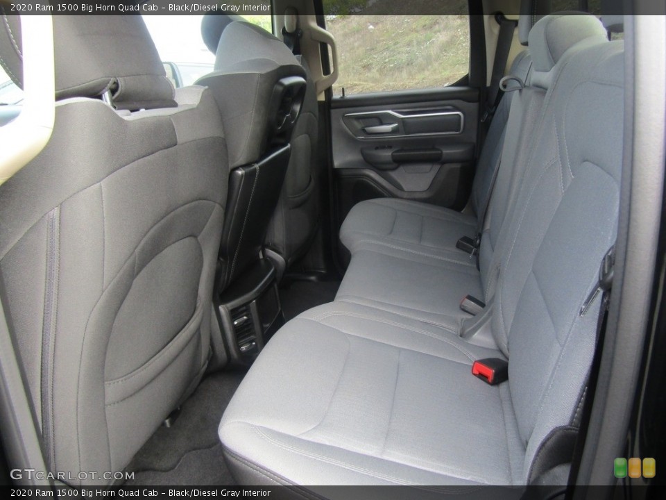 Black/Diesel Gray Interior Rear Seat for the 2020 Ram 1500 Big Horn Quad Cab #141062297