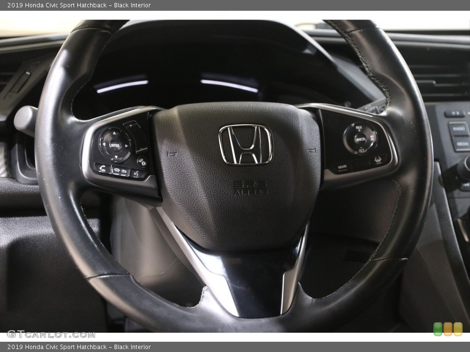 Black Interior Steering Wheel for the 2019 Honda Civic Sport Hatchback #141062354