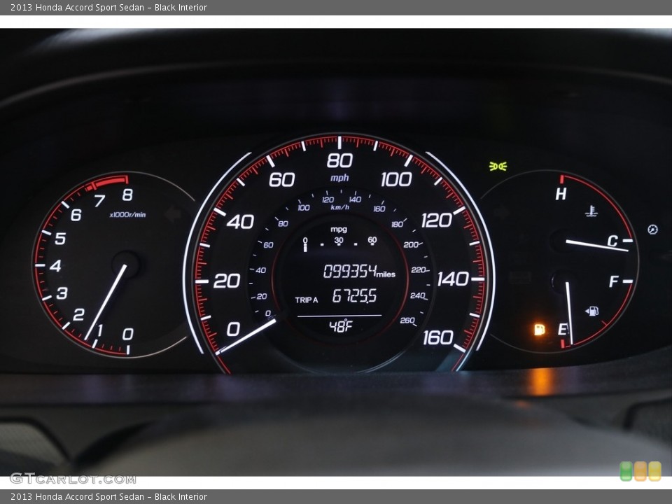 Black Interior Gauges for the 2013 Honda Accord Sport Sedan #141063257