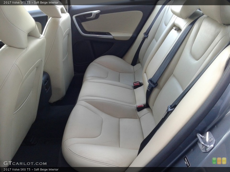 Soft Beige Interior Rear Seat for the 2017 Volvo S60 T5 #141064575