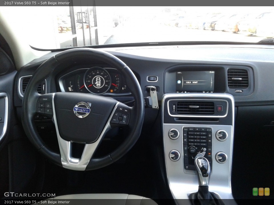 Soft Beige Interior Dashboard for the 2017 Volvo S60 T5 #141064664