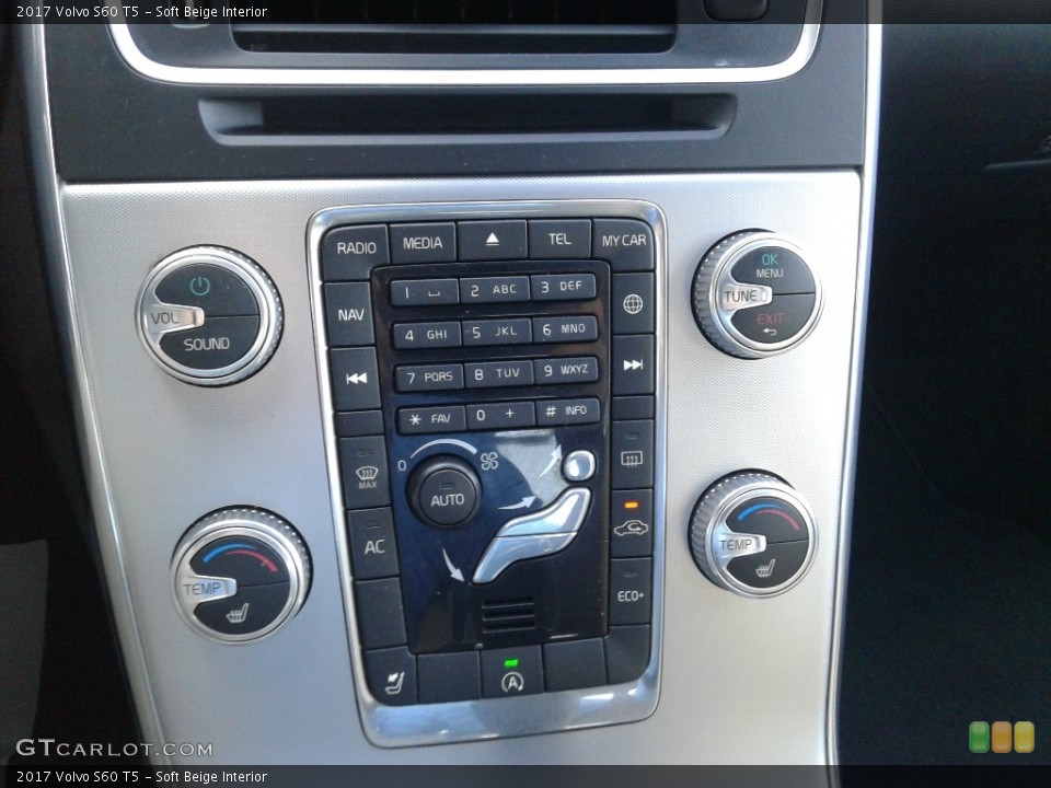 Soft Beige Interior Controls for the 2017 Volvo S60 T5 #141064799