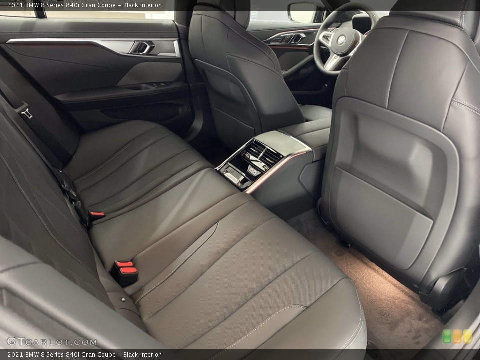 Black Interior Rear Seat for the 2021 BMW 8 Series 840i Gran Coupe #141066063