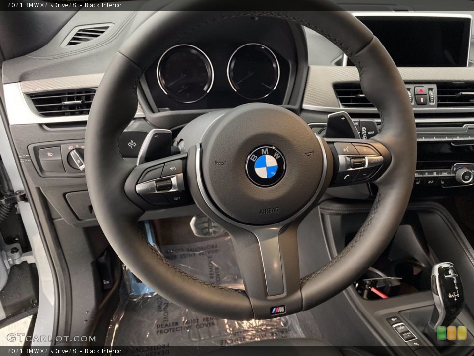 Black Interior Steering Wheel for the 2021 BMW X2 sDrive28i #141068501