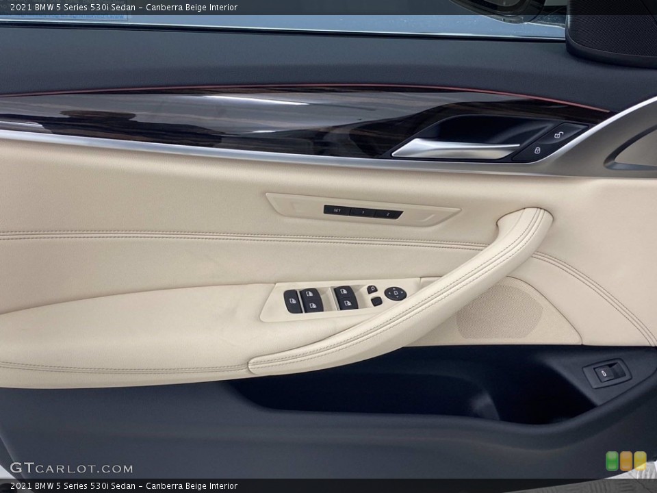 Canberra Beige Interior Door Panel for the 2021 BMW 5 Series 530i Sedan #141069200