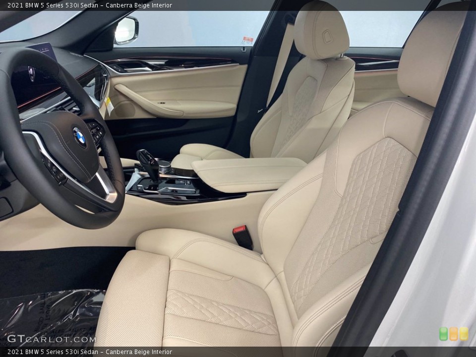Canberra Beige Interior Front Seat for the 2021 BMW 5 Series 530i Sedan #141069239