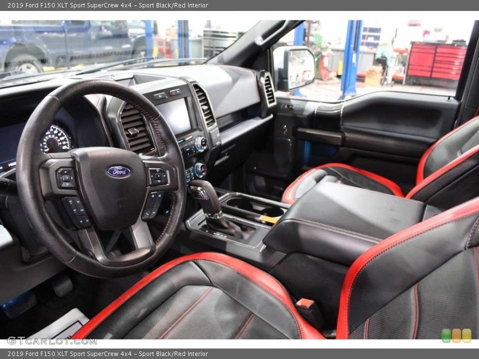 Sport Black/Red 2019 Ford F150 Interiors