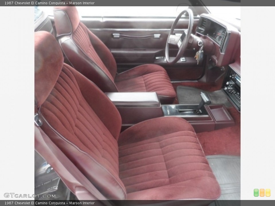 Maroon 1987 Chevrolet El Camino Interiors