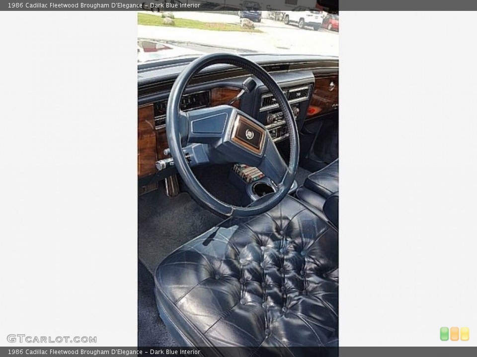 Dark Blue Interior Photo for the 1986 Cadillac Fleetwood Brougham D'Elegance #141089253