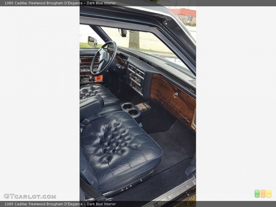 Dark Blue Interior Front Seat for the 1986 Cadillac Fleetwood Brougham D'Elegance #141089277