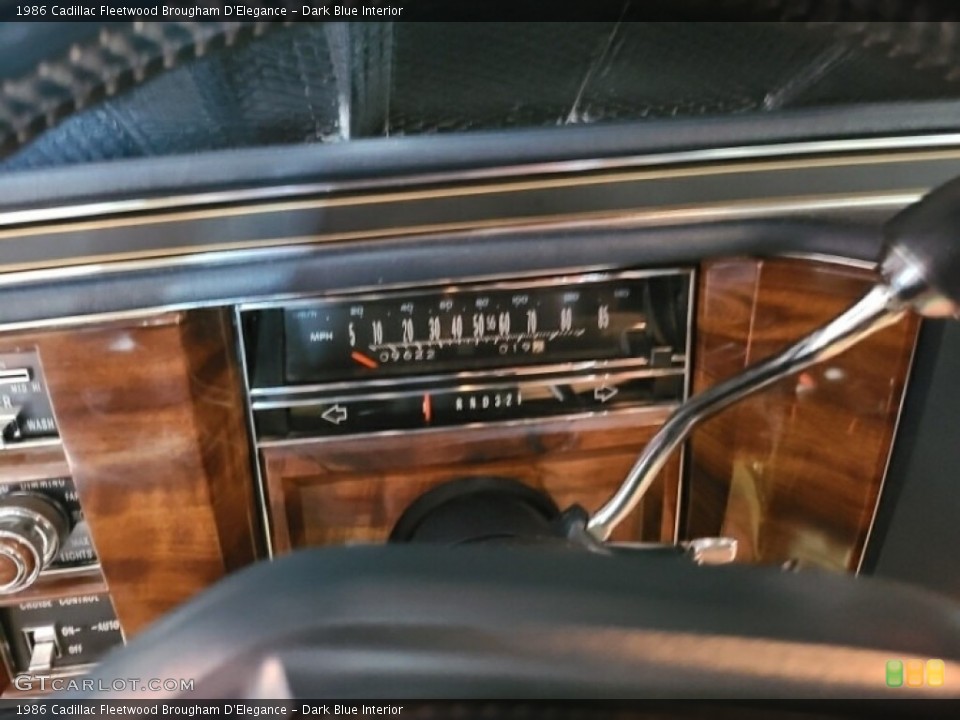 Dark Blue Interior Gauges for the 1986 Cadillac Fleetwood Brougham D'Elegance #141089304