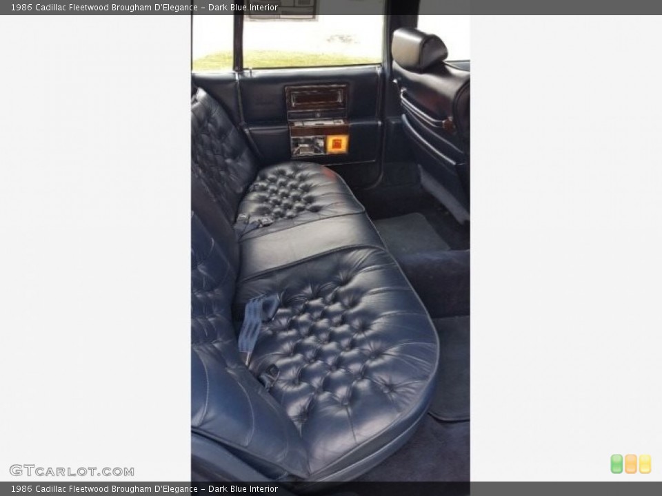 Dark Blue Interior Rear Seat for the 1986 Cadillac Fleetwood Brougham D'Elegance #141089340