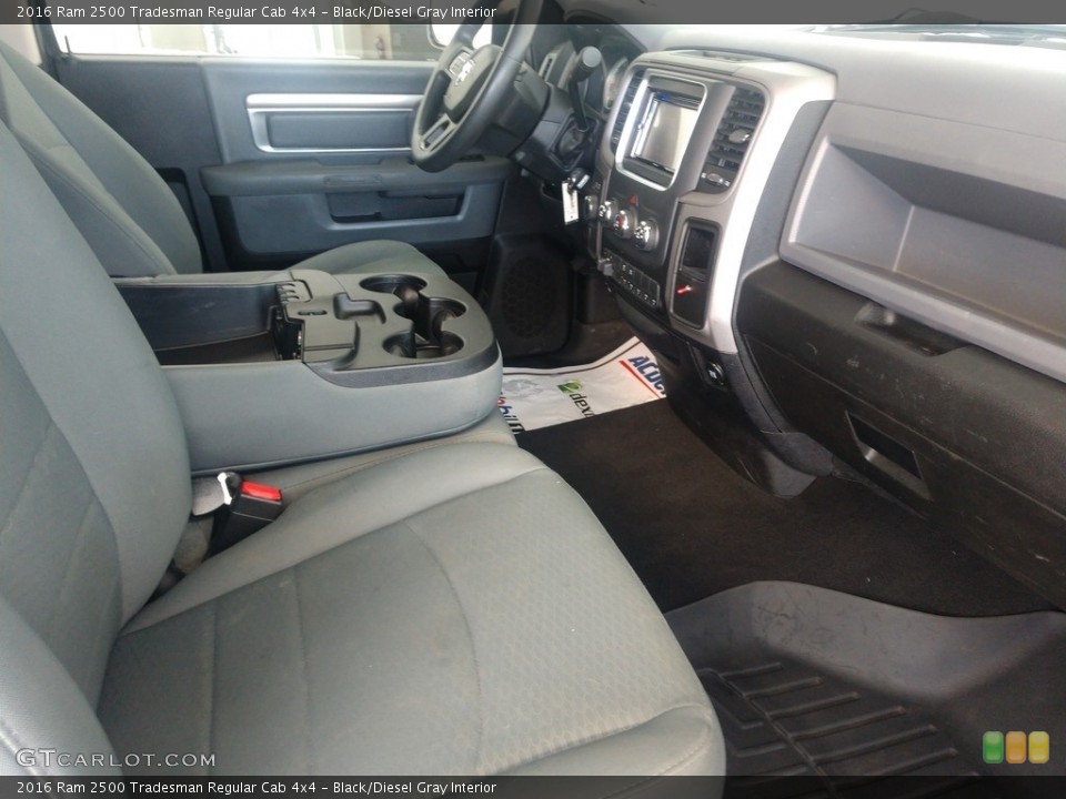 Black/Diesel Gray Interior Front Seat for the 2016 Ram 2500 Tradesman Regular Cab 4x4 #141095664