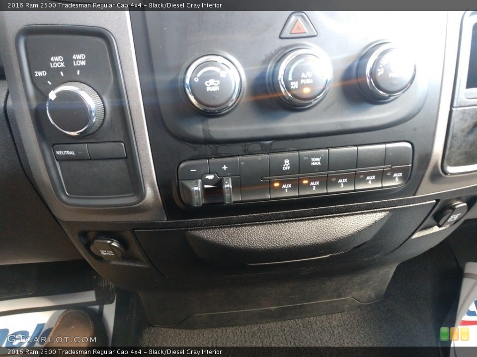 Black/Diesel Gray Interior Controls for the 2016 Ram 2500 Tradesman Regular Cab 4x4 #141095856