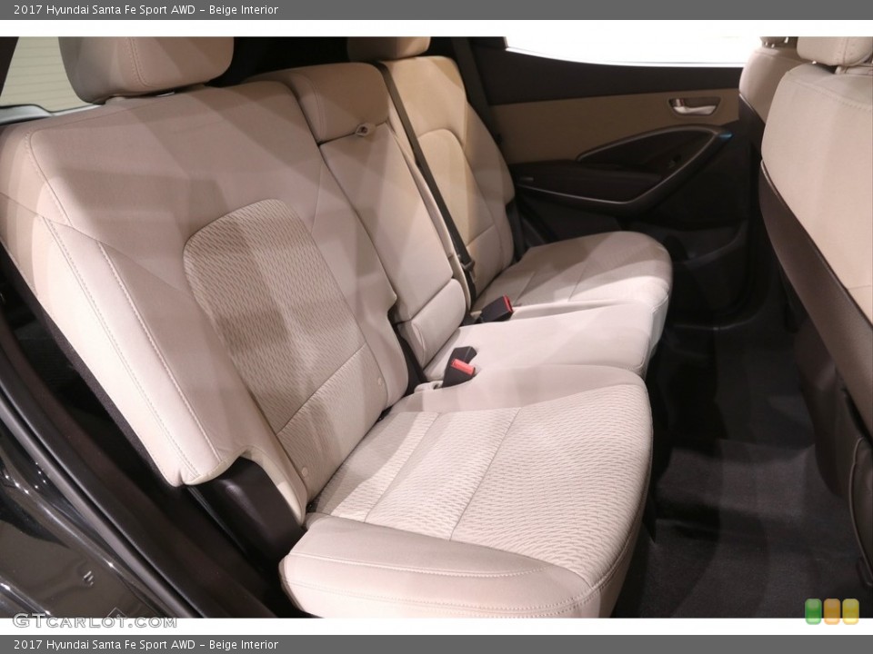 Beige Interior Rear Seat for the 2017 Hyundai Santa Fe Sport AWD #141099862