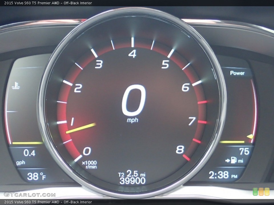 Off-Black Interior Gauges for the 2015 Volvo S60 T5 Premier AWD #141104127