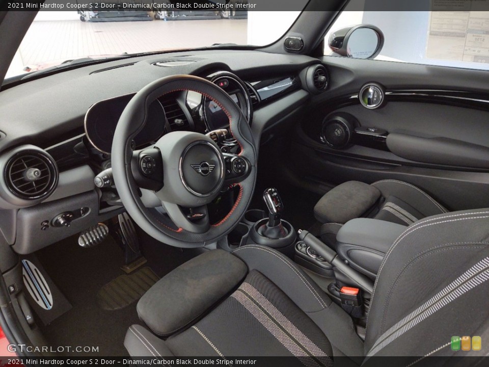 Dinamica/Carbon Black Double Stripe Interior Photo for the 2021 Mini Hardtop Cooper S 2 Door #141104280