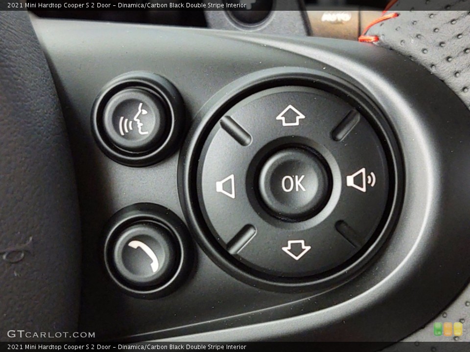 Dinamica/Carbon Black Double Stripe Interior Steering Wheel for the 2021 Mini Hardtop Cooper S 2 Door #141104349