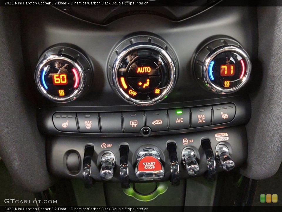 Dinamica/Carbon Black Double Stripe Interior Controls for the 2021 Mini Hardtop Cooper S 2 Door #141104421