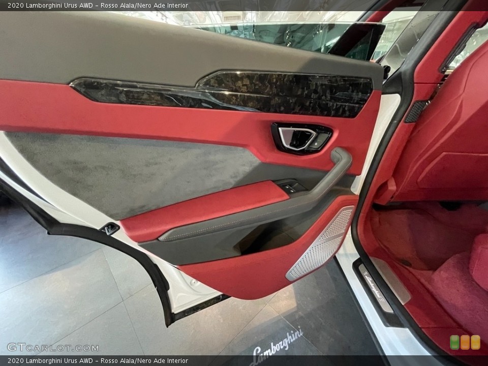 Rosso Alala/Nero Ade Interior Door Panel for the 2020 Lamborghini Urus AWD #141111793