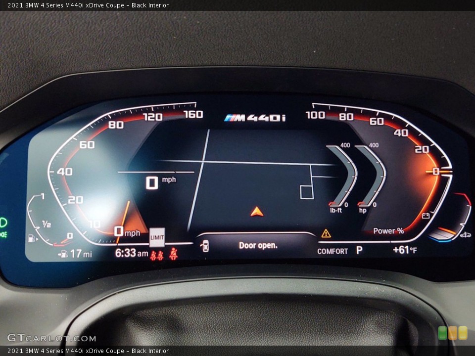 Black Interior Gauges for the 2021 BMW 4 Series M440i xDrive Coupe #141113107