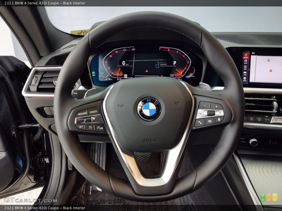 Black Interior Steering Wheel for the 2021 BMW 4 Series 430i Coupe #141113833