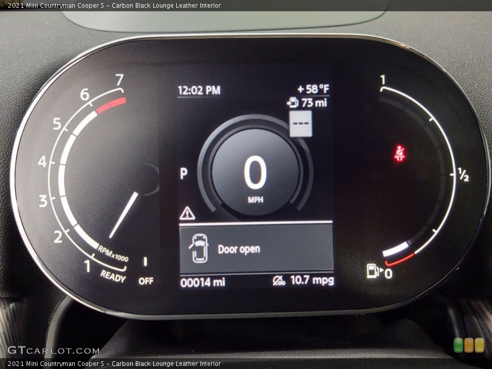 Carbon Black Lounge Leather Interior Gauges for the 2021 Mini Countryman Cooper S #141115003
