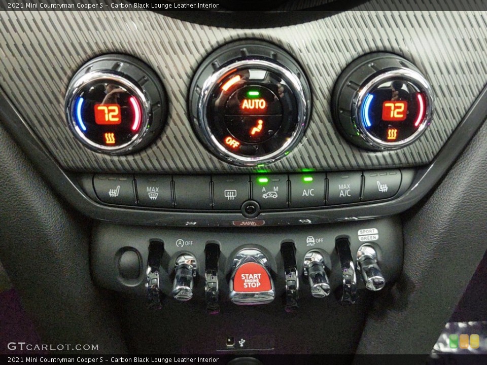 Carbon Black Lounge Leather Interior Controls for the 2021 Mini Countryman Cooper S #141115062