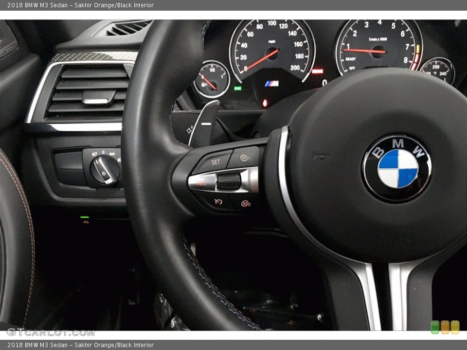 Sakhir Orange/Black Interior Steering Wheel for the 2018 BMW M3 Sedan #141121593
