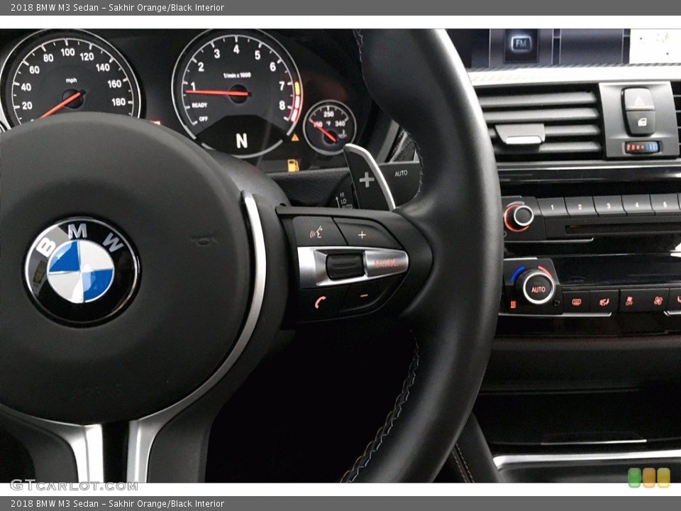 Sakhir Orange/Black Interior Steering Wheel for the 2018 BMW M3 Sedan #141121618