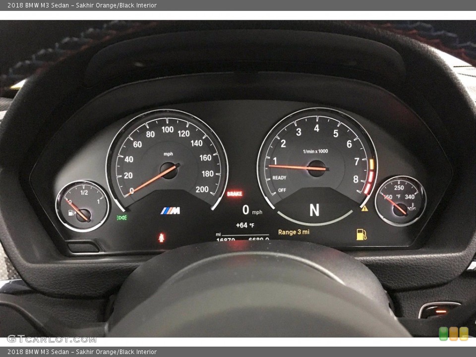 Sakhir Orange/Black Interior Gauges for the 2018 BMW M3 Sedan #141121645
