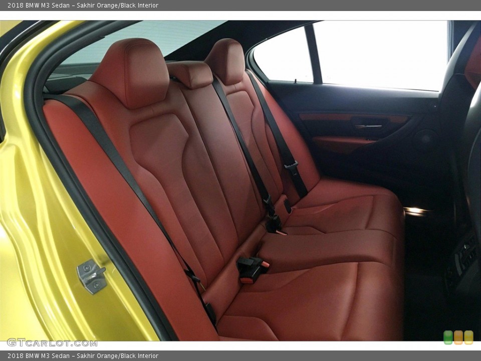 Sakhir Orange/Black Interior Rear Seat for the 2018 BMW M3 Sedan #141121903