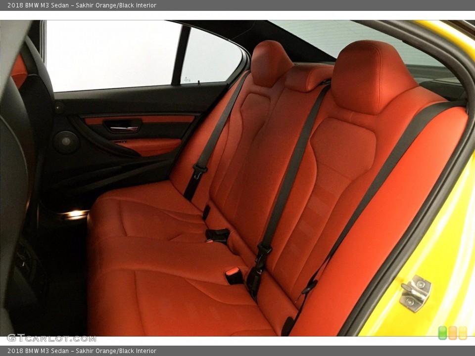 Sakhir Orange/Black Interior Rear Seat for the 2018 BMW M3 Sedan #141121930
