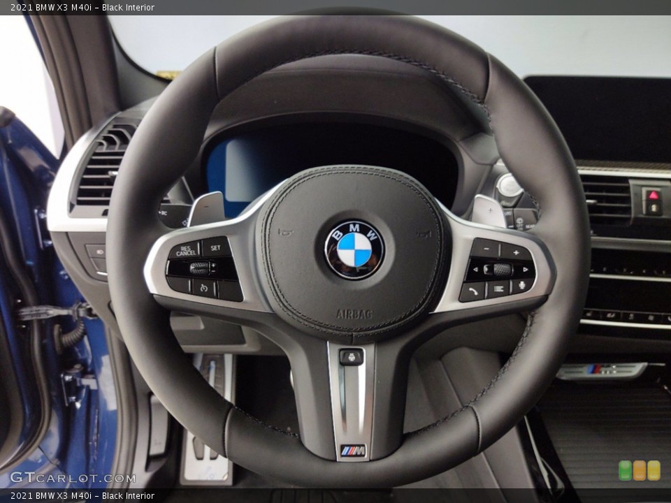Black Interior Steering Wheel for the 2021 BMW X3 M40i #141126268
