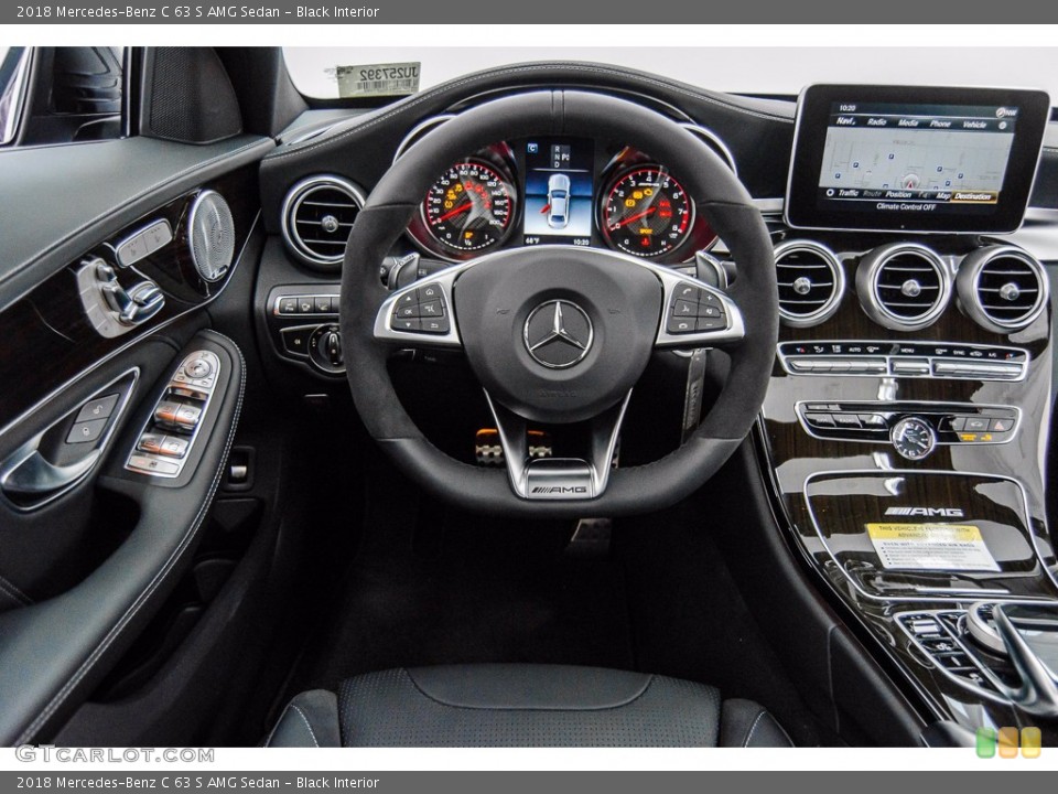 Black Interior Dashboard for the 2018 Mercedes-Benz C 63 S AMG Sedan #141129104