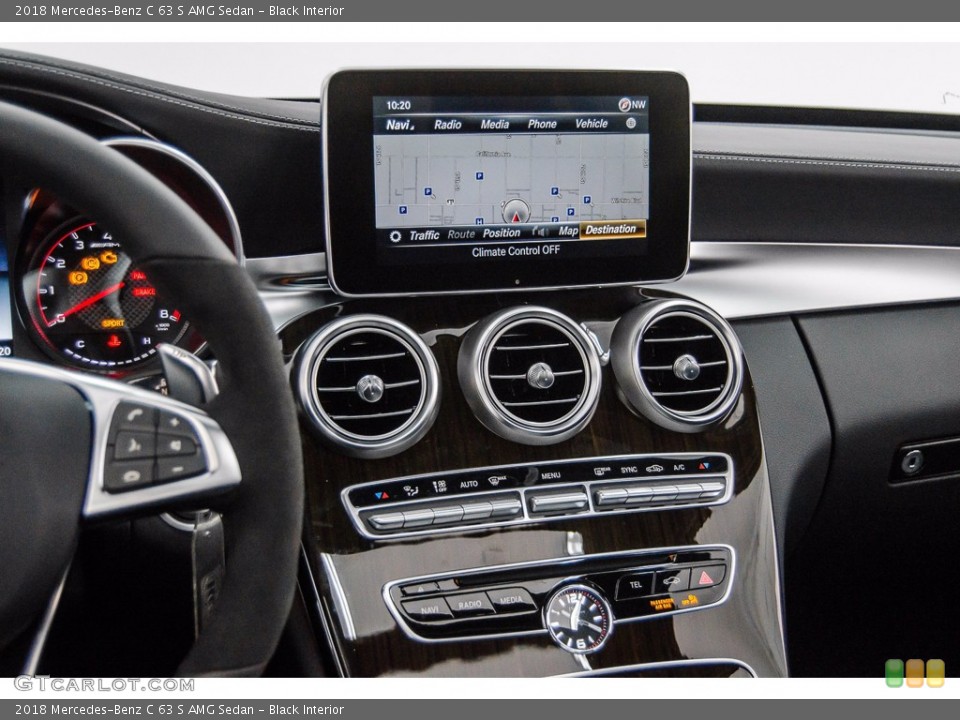 Black Interior Controls for the 2018 Mercedes-Benz C 63 S AMG Sedan #141129137