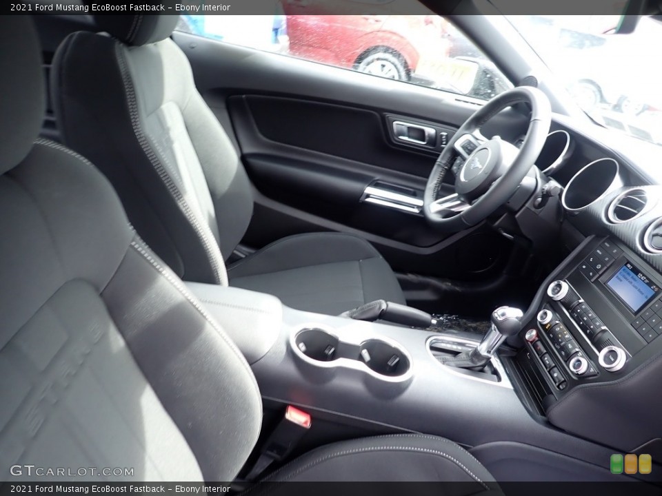 Ebony Interior Photo for the 2021 Ford Mustang EcoBoost Fastback #141133399
